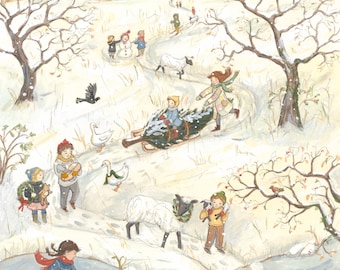 Winter Parade - Greeting Card - Folded Card