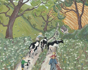 To New Pastures - Greeting Card - Folded Card
