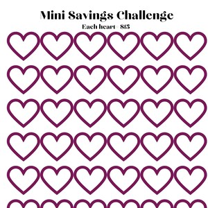 Mini Savings Challenge Printable