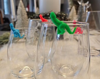 Single Drink charm wine charm stemless penisaur