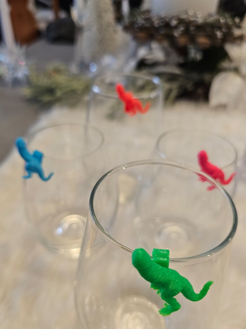 Single Drink Charm Wine Charm Stemless Penisaur Etsy