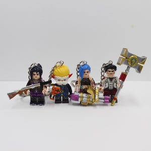 Custom Made Keychain Keyring - Arcane Inspired Character Keychain For Video Game Fans