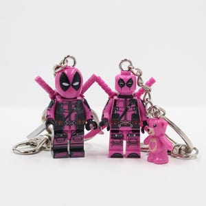 Custom Made Keychain Keyring - Pink Deadpool For Movie Comic Fans