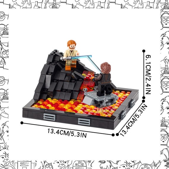 Sith Duel on Mustafar Diorama With Obi wan and Anakin Skywalker for Star Wars Fan MOC 314 PCS Block Brick Toy Etsy