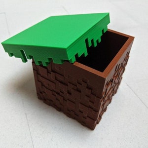 3D Minecraft ボックス STL、Minecraft ギフト ボックス、3D プリンター付き 3D Minecraft ボックス、3D 印刷ファイル、Minecraft STL ファイル、デジタル ダウンロード