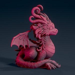 Cute Dragon STL, 3D Cute Dragon STL File, 3D Dragon Printing ...