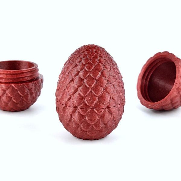 3D Dragon Egg Box STL, Dragon Eggs Stl File, Egg Box STL, Egg Box Printing, Printable Threaded Egg, Great for Easter And Gifts STL