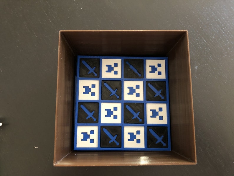 3D Minecraft Chess Set With Box STL File, 3D Minecraft Chess Set ...