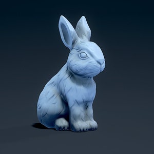 3D Cute Rabbit STL, Gift For Girlfriend, 3D Cute Rabbit Print File, 3D Printing, Rabbit STL, 3D Rabbit Printing File, Gift With 3D Printer