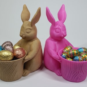 3D Easter Bunny Basket STL File, 3D Bunny Planter, Easter Gift With 3D Printer, Easter Day, Bunny Planter as a STL, Easter Basket