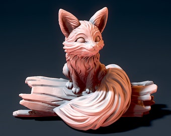 Cute Fox STL, 3D Cute Fox STL File, 3D Fox Printing, Pirintable 3D Cute Fox Model, Home Decor Cute Fox With 3D Printer, Gift 3D Printing