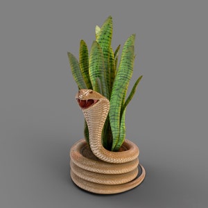 Snake Planter Pot STL, 3D Snake Vase, Snake Planter For 3D Printing, Snake Planter, Vase, Digital Dowload