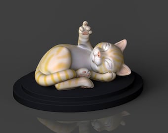 Middle Finger Cat STL, 3D Cat STL File, Cat Printing,  Cat Home Decor 3D, Cat Decor STL, 3D Printed Decor, 3D Printing, Cat Lover Design