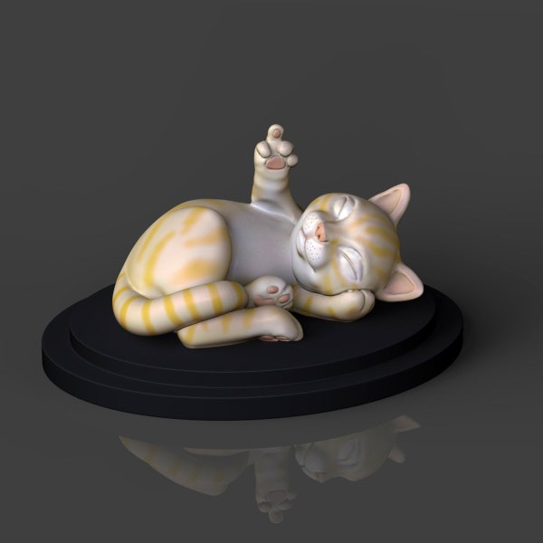 Mittelfinger Katze STL, 3D-Katze STL-Datei, Katzendruck, Katze Wohnkultur 3D, Katzendekor STL, 3D gedrucktes Dekor, 3D-Druck, Katzenliebhaber Design