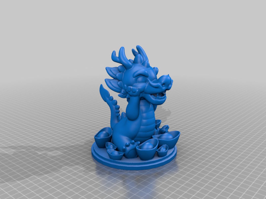 3D Cute Chinese Dragon Model, 3D STL, Cute Chinese Dragon STL File ...