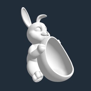3D Easter Bunny Candy Dish STL File, 3D Easter Bunny Gift, Decor For Easter, Easter Bunny Printing File, Easter Bunny Planter, 3D Easter STL