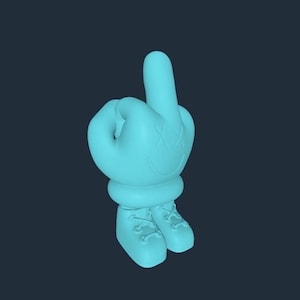 3D Middle Finger With Shoes STL File, 3D Print File, Gift With STL File, 3D Middle Finger With Shoes Print File, 3D Printing, Ready To Print