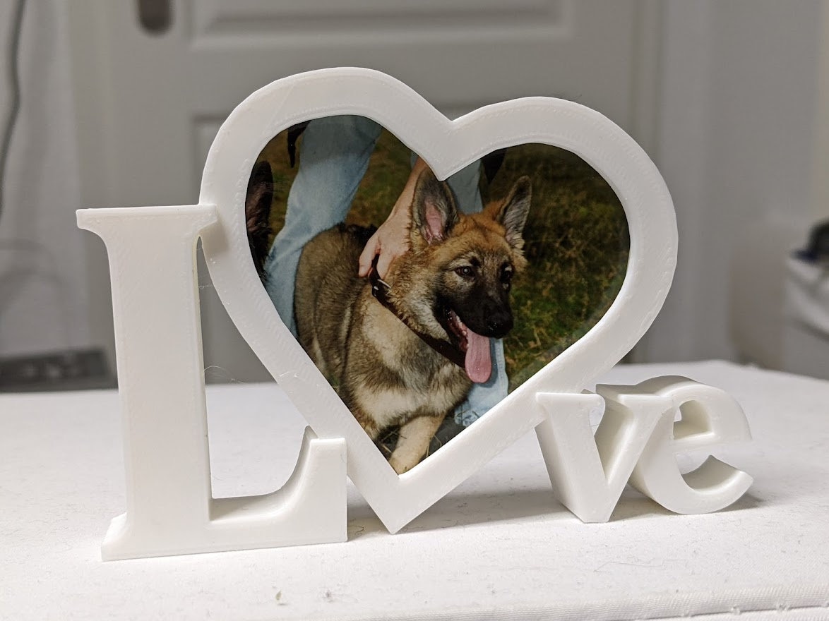 Cornice per foto d'amore 3D STL, cornice per foto stampabile, regalo per San Valentino, regalo per il fidanzato con file STL, scatola per foto STL - Italia