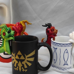 3D-Drachen-Teehalter STL, 3D-Drachen-Bildschirm-Dekor-STL-Datei, druckbare Dragon-Wohnkultur, Dekor mit STL-Dateien, digitaler Dowload, 3D-Drucker