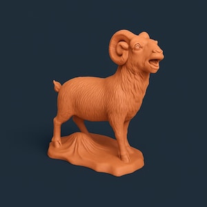 3D Goat STL File, 3D Goat Printing File, 3D Goat Print File, Goat Model for 3D Printer, Digital Dowload, Ready To Print