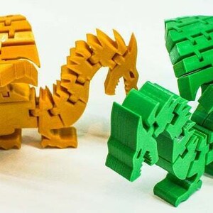 3D Flexi Dragon With Wing STL File, Flexible Dragon and Wings 3D Print ...