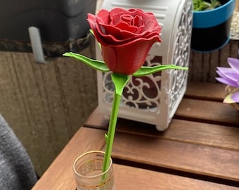 3D Rose STL, 3D Rose STL File, Rose For 3D Printer, Gift For Him With STL File, Gift With 3D Printer, 3D Printing File, 3D Flower