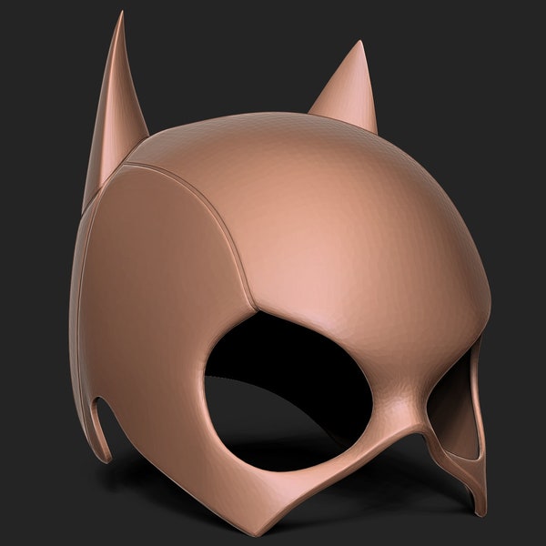 3D Bat Girl Mask STL File, Batgirl 3D Printing File, Bat-Girl Cosplay Cowl With 3D Printer, Mask for Girl/Woman as STL, Digital 3D Print,