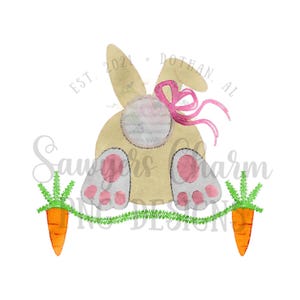 BUNDLE PNG Aquarell druckbare Datei / Sublimation / Heat Transfer Design / Digital Clipart Osterhase bumms Karotten mit / ohne Schleife, rosa / blau