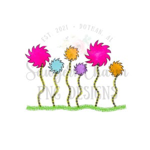 PNG Aquarell druckbare Datei / Sublimation / Heat Transfer Design / Digital Clipart Wunderliche Blumen im Gras, Doktorbuchwoche, Frühlingslesung