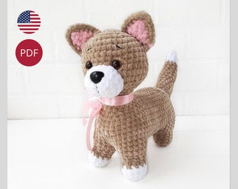 Crochet Puppy Amigurumi Pattern: Plush Dog Toy (PDF Pattern)