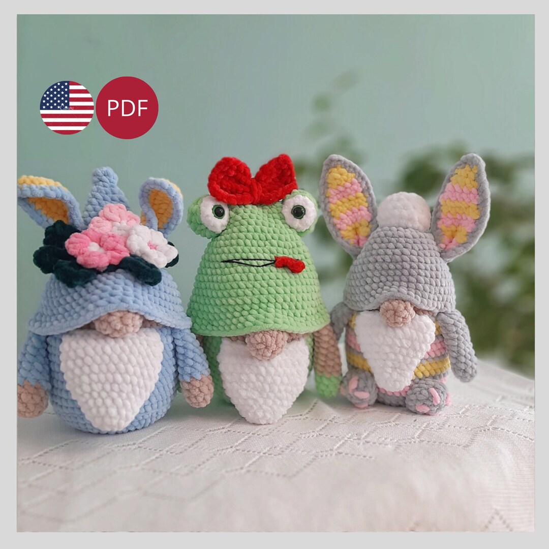 Crochet Pattern SET Crochet Gnomes Amigurumi Plush / Gnome Crochet