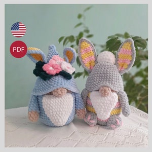 Crochet Easter Gnomes Pattern: Plush Bunny Amigurumi (PDF Pattern)