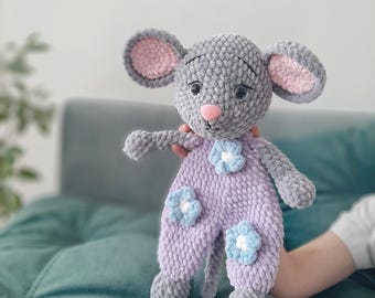 Crochet Mouse Snuggler Pattern: Amigurumi Plush Toy (PDF)