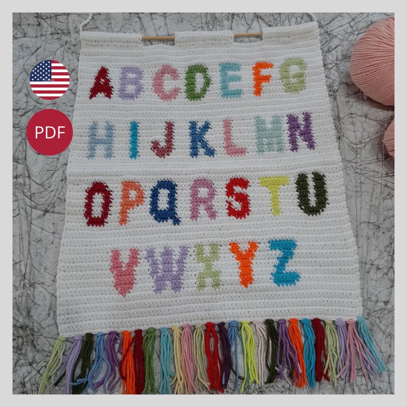 Crochet Alphabet Pattern Etsy