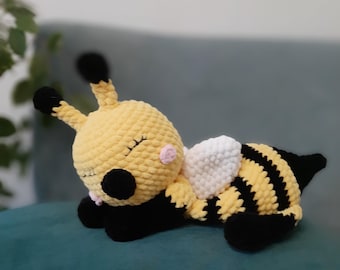 Crochet Bee Amigurumi Pattern: Plush Snuggler Sleep Toy (PDF Pattern)