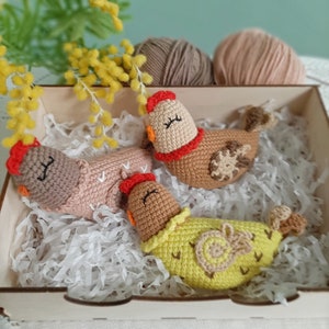 Crochet pattern Easter chickens amigurumi, Birds crochet pattern Pdf in English .