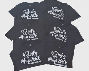 Personalised Girls Trip T Shirt | Custom Group Holiday Shirt | Girls Weekend Top | Custom Vacation Shirt | Matching Trip Shirts