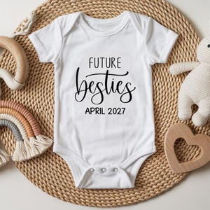 Body per neonati "Future Besties" / Regalo per annunciare la gravidanza alla migliore amica / Bambini in arrivo insieme / Completo per annunciare la nascita del bambino