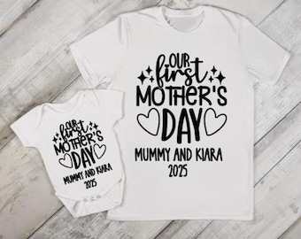Our First Mother's Day matching outfit, Mummy and me, Personalised Mother's Day gift