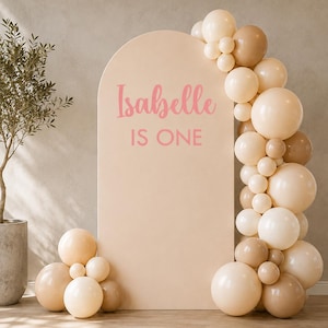 Personalised Backdrop Decal | Custom Baby Shower & Birthday Sign | Removable Vinyl or Iron On HTV | DIY Party Backdrop Decoration