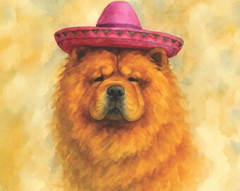 Booper Doo Chow Chow Watercolor Art Print | Dog Portrait Collection (Digital Download)
