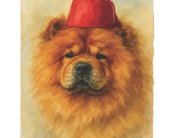 Booper Doo Chow Chow Watercolor Art Print | Dog Portrait Collection (Digital Download)