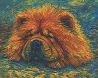 Booper Doo Chow Chow Watercolor Art Print | Dog Portrait Collection (Digital Download)