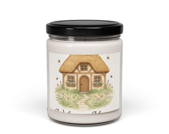 Cozy Cottage Illustration Candle | 9oz Soy Candle