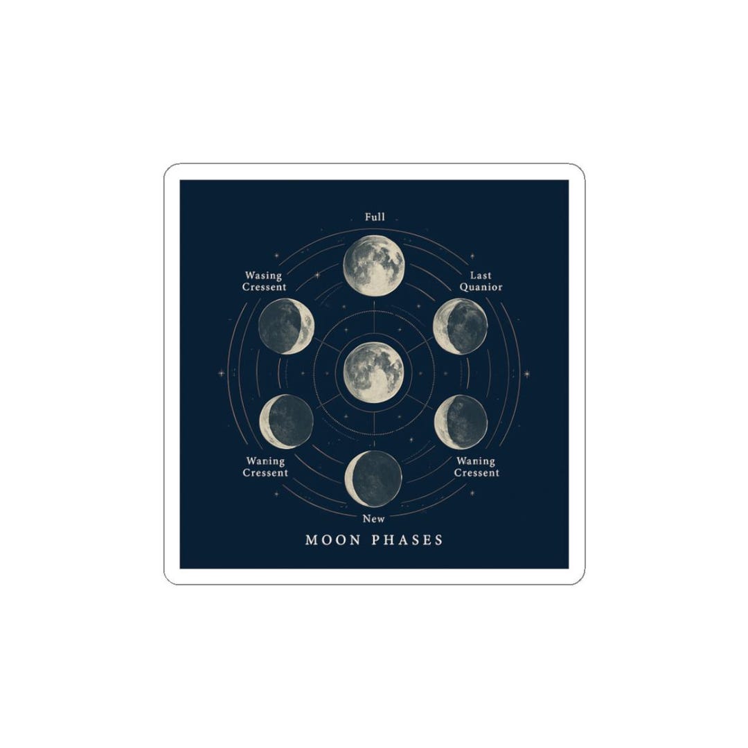 First Aid Sticker Moon Moon Kiss-cut Stickers | Celestial Lunar Sticker Sheet - Etsy