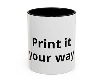Taza de café con acento/taza de café de cerámica, opciones de 11 oz y 15 oz