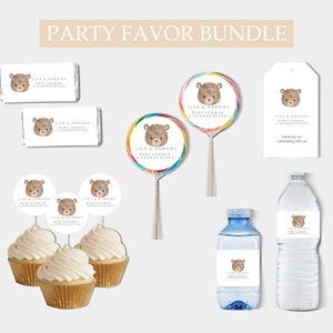 Wir können Bären-Warten Favor Bundle, Wir können Bären-Babyparty warten, Teddybär-Babypartybevorzugung, Wir können Bären-Warten, bearbeitbar Einladen