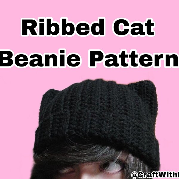 Ribbed Cat Beanie Pattern