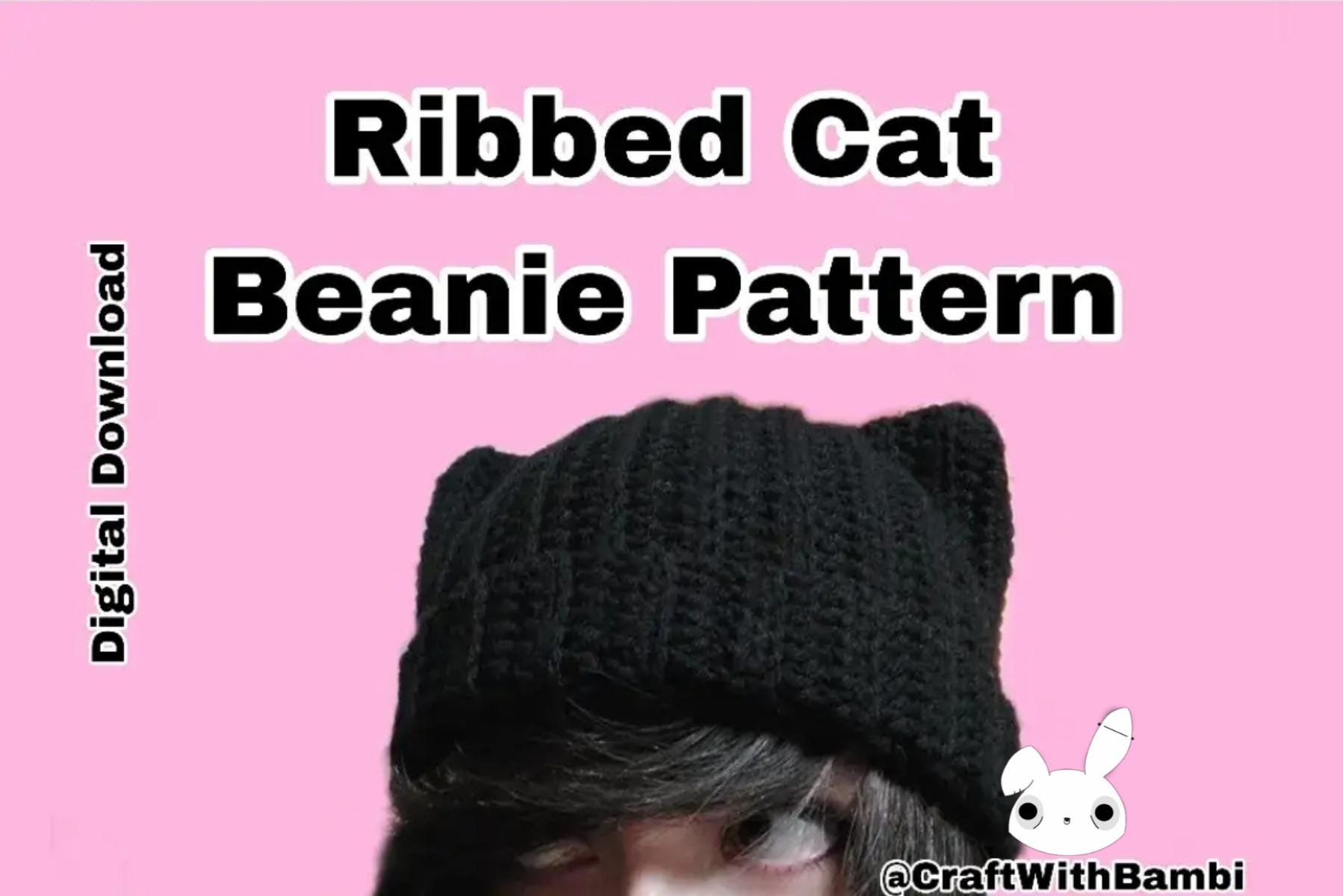 30 Cat Beanie Crochet Patterns to Explore: Cozy Ears, Ribbing, and Playful Styles 10 Crochet Ribbed Cat Beanie Pattern: Kitten Ears Hat