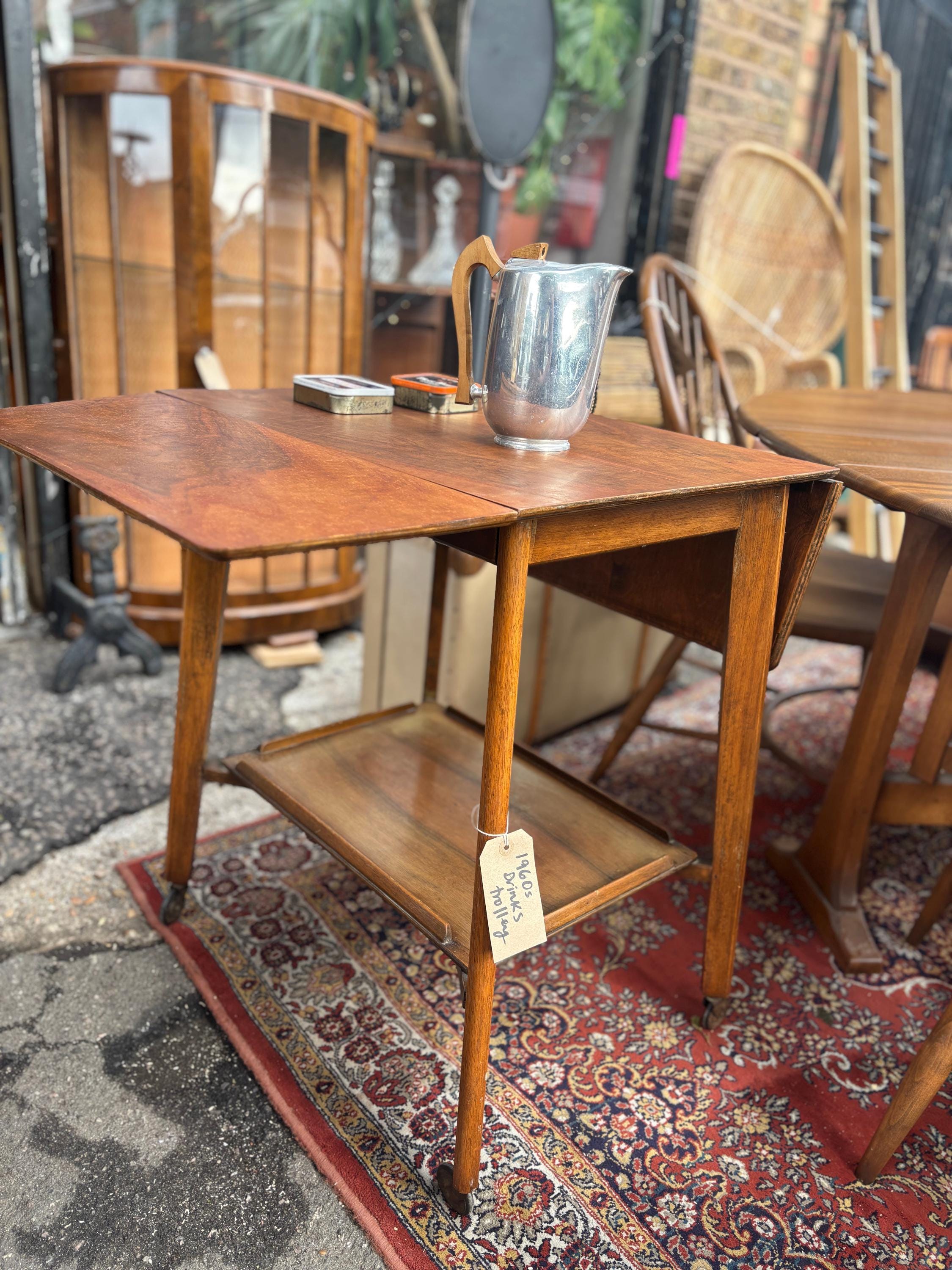 イギリス 1960s Trolley & Table Besway ワゴン イギリス 1960s Trolley & Table Besway ワゴン Wood Tea Trolley